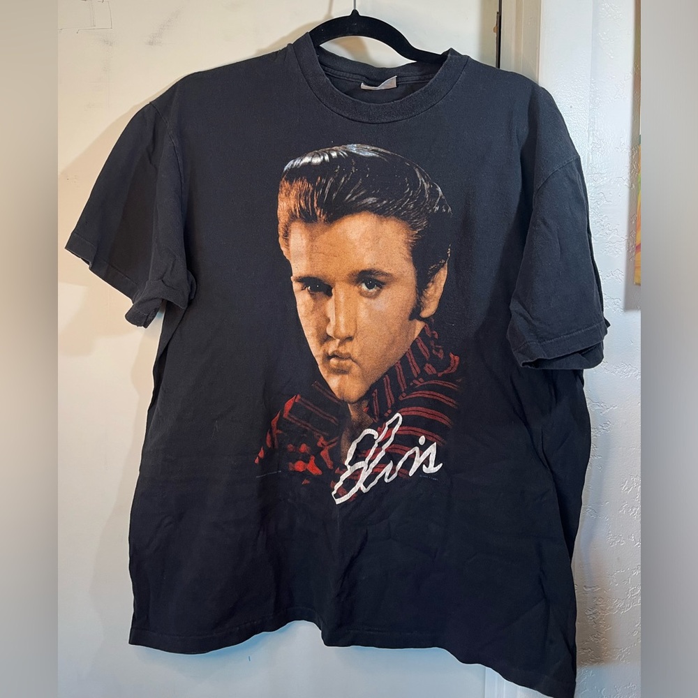 Hanes Black Elvis Graphic Tee